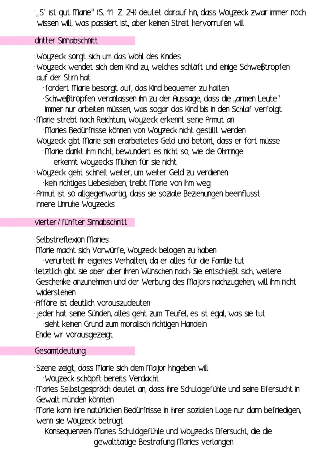 # Ist Woyzeck ein Mörder?
## Stationen auf dem wes zur katastrophe
- Szene 2, Die Stadt: Marie erblickt den Tambourmajor und fühlt sich hi