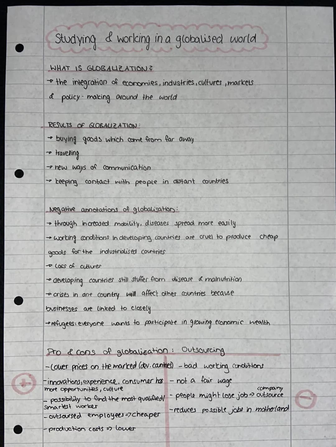 # Studying & working in a globalised world
## WHAT IS GLOBALIZATION?
* the integration of economies, industries, cultures, markets
* &