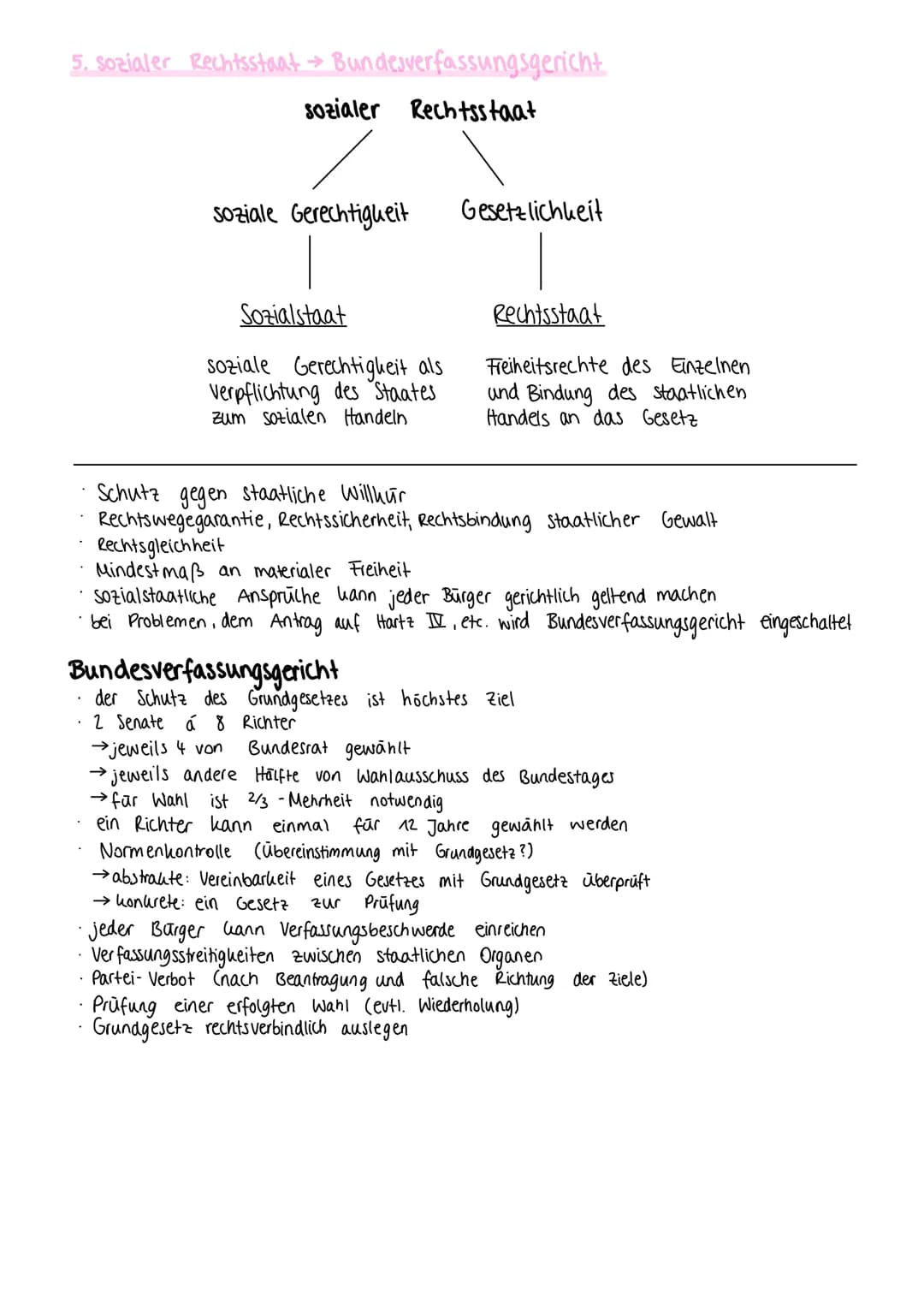 poui
## 1. Grundrechte und Rechtsstaat
* Menschenwürde als oberstes Grundrecht
* primärer Staatszweck
* davon leiten sich alle anderen G