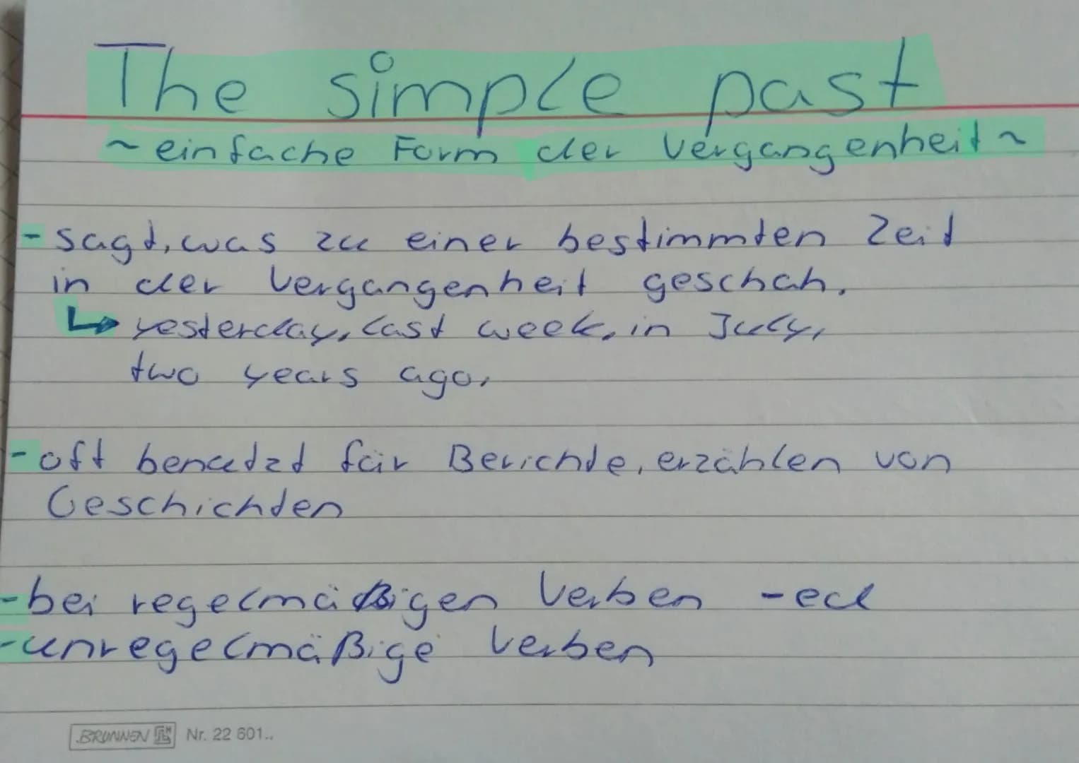 # Past progressive
~Vercaceds form cier vergangenheit~
- drückest clee aces, class eine Handlung in cler Vergangenheit gerade im Gange war.