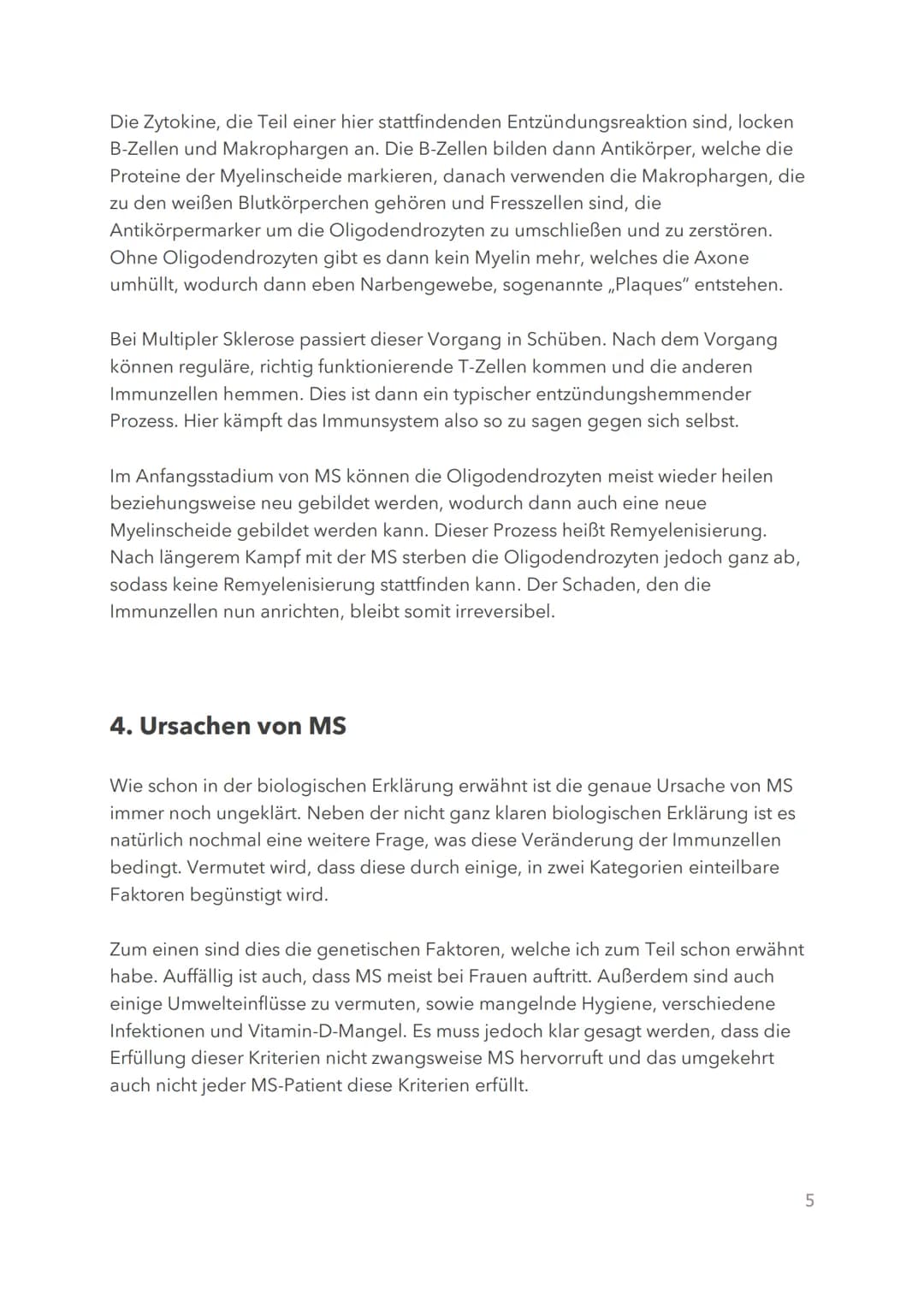 # Multiple Sklerose
Handout
## Definition
- Neurologische Autoimmunerkrankung
- Entzündliche Erkrankung des zentralen Nervensystems
## Was