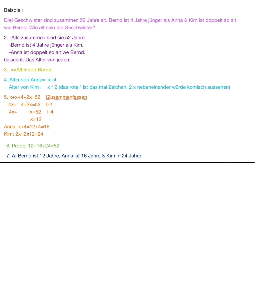 # Terme 2
## Addition & Subtraktion:
In einem Term wie 5x oder 7a nennt man die 5 oder 7 Koeffiziente. Unterscheiden sich Terme nur in ihre