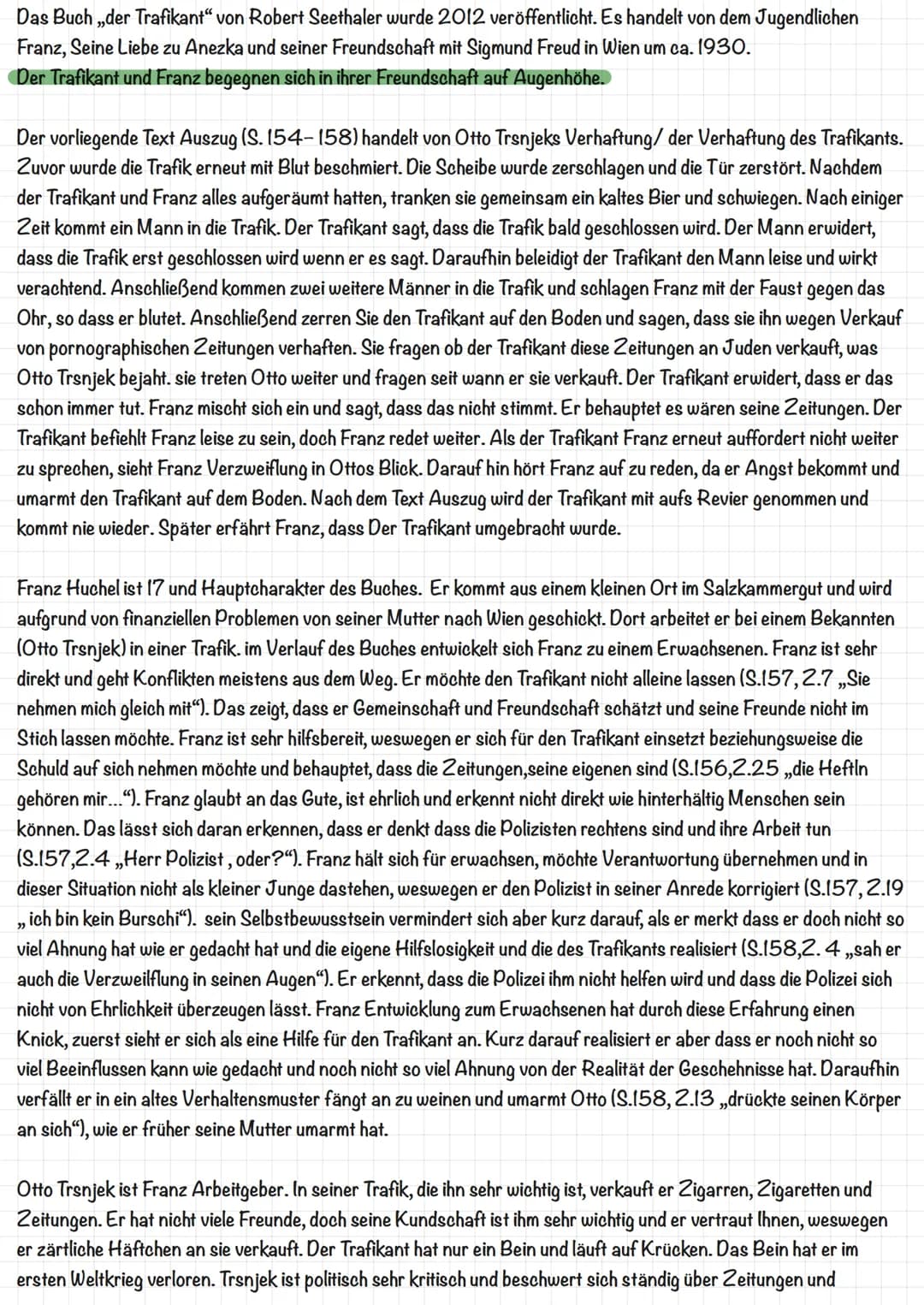 Das Buch „der Trafikant" von Robert Seethaler wurde 2012 veröffentlicht. Es handelt von dem Jugendlichen
Franz, Seine Liebe zu Anezka und se