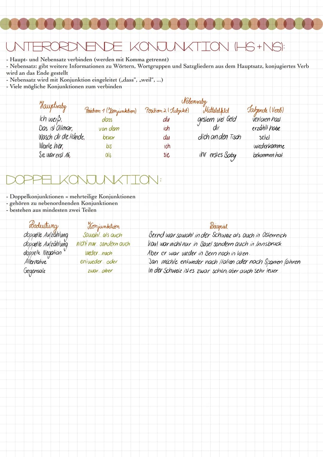 Konjunktionen
Deutsch - Grammatik # Inhalt
* Allgemeine Definition: Konjunktionen
* Nebenordnende Konjunktion
* Unterordnende Konjunktion
*