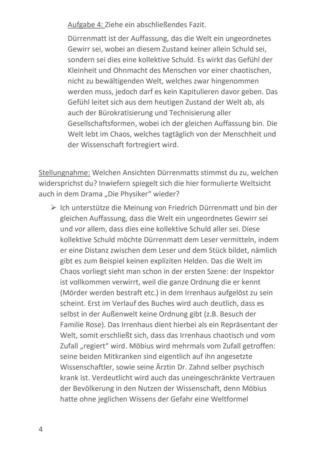"Die Welt als Labyrinth" - Zur Weltsicht
Friedrich Dürrenmatts Name: Sejla Fetic, Datum: 09/03/2021
### Aufgabe 2: Fasse den Inhalt des Sac