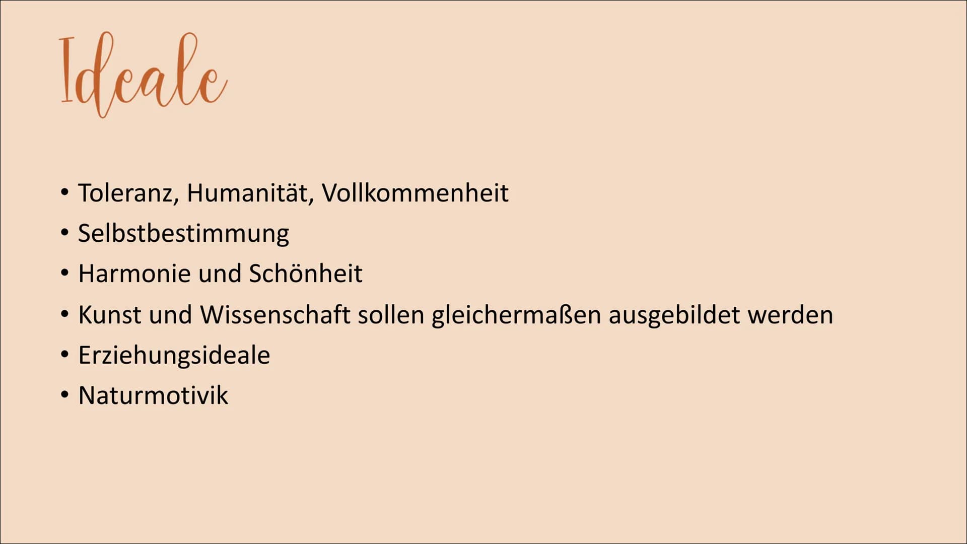 # Weimarer Klassik
## Definition
- 1786-1832 (Goethes erste Italienreise - Goethes Tod)
- Kulturraum Weimar und Jena
- Großer Einfluss des V