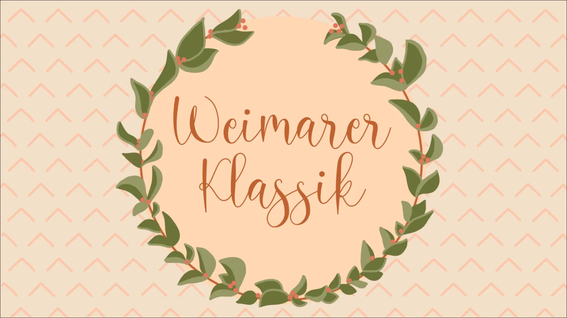 # Weimarer Klassik
## Definition
- 1786-1832 (Goethes erste Italienreise - Goethes Tod)
- Kulturraum Weimar und Jena
- Großer Einfluss des V