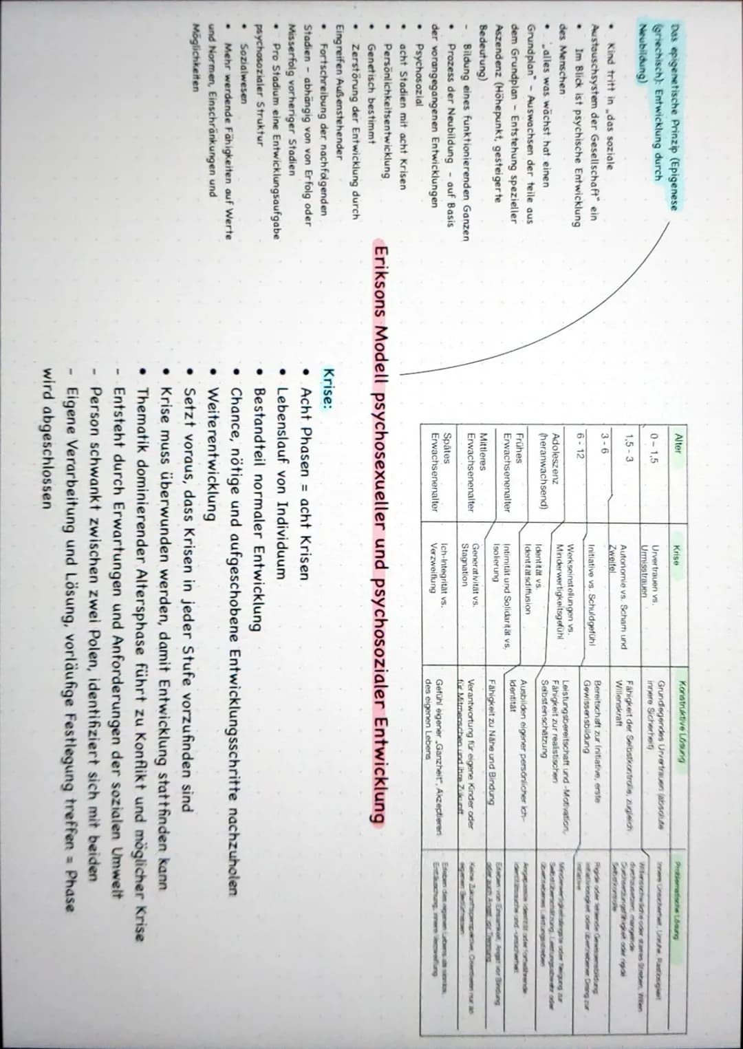 ## Das epigenetische Prinzip (Epigenese (griechisch): Entwicklung durch Neubildung)
* Kind tritt in das soziale Austauschsystem der Gesell