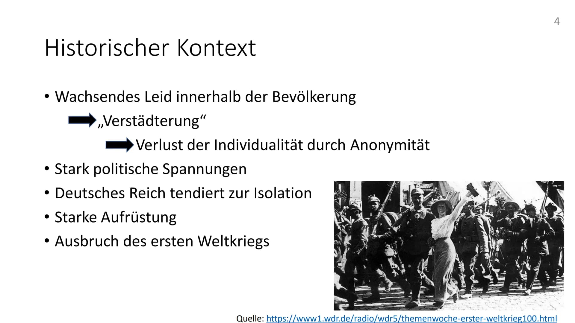 # Quellen
- https//www.inhaltsangabe.de/wissen/literaturepoche/expressionismus/?amp#historischer- hintergrund
- https://www.studienkreis.d