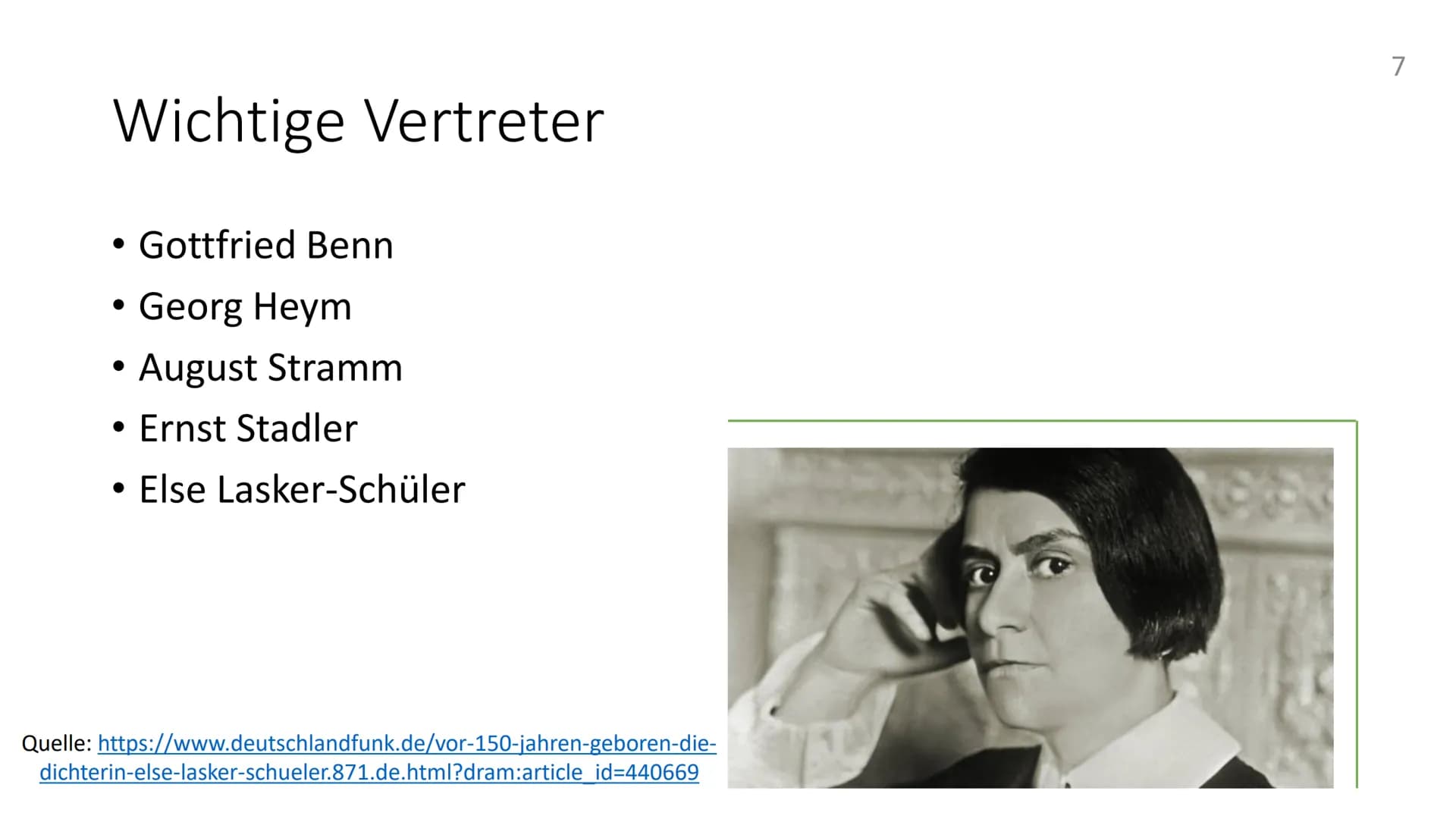 # Quellen
- https//www.inhaltsangabe.de/wissen/literaturepoche/expressionismus/?amp#historischer- hintergrund
- https://www.studienkreis.d