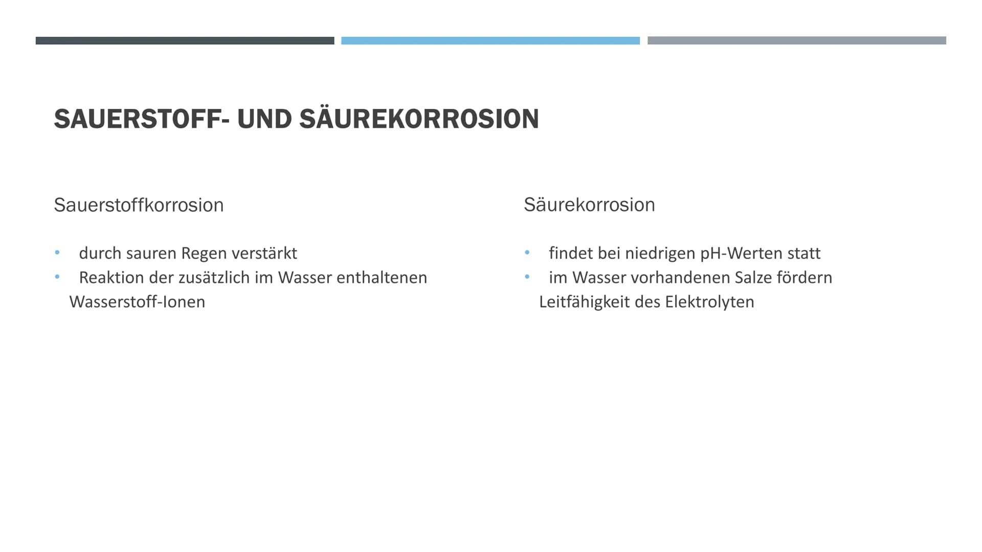 KORROSION
UND
KORROSIONS-
SCHUTZ
VON: MAJA KÖHLER # GLIEDERUNG
1. Korrosion
Definition
Allgemeines
Korrosionserscheinungen