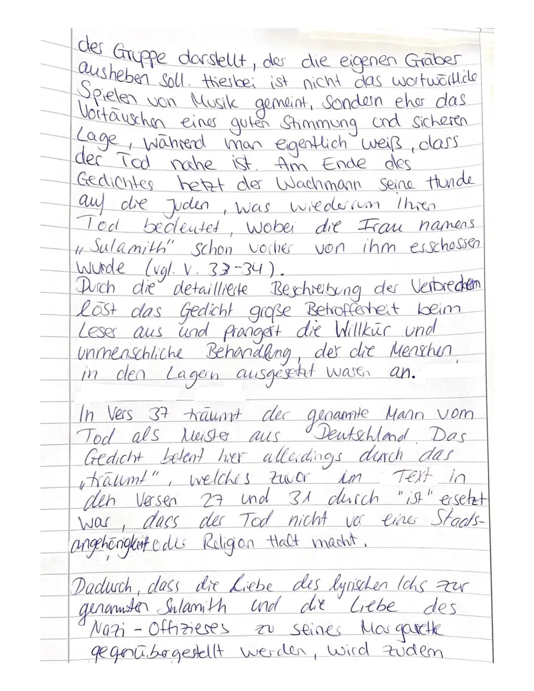 # Gedichtsanalyse - Todesfuge von Paul Celan
Das Gedicht, Todesfuge" von Paul Celan, wurde
in einem Zeitraum zwischen 1920 bis 1970,
zur Ze