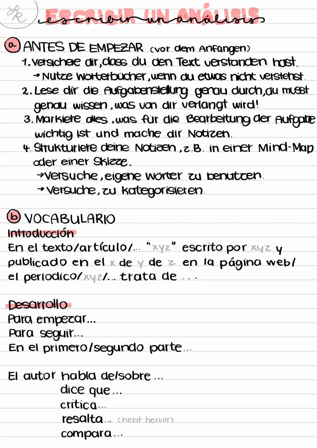 # medios lingüísticos
Aliteración Alliteration
Paralelismo Parallelismus
Anáfora Anapher
Elipsis Ellipse
Símil/comparación Vergleich
Metáfor