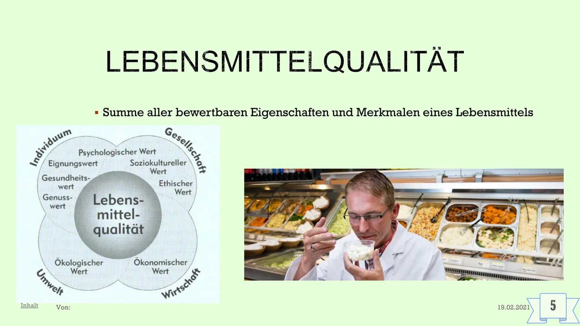 # Lebensmittelqualität
19.02.2021
# Lebensmittelqualität
Anhand von Kindernahrung
## Vollwertige Ernährung:
* Bezieht sich auf die Bereich