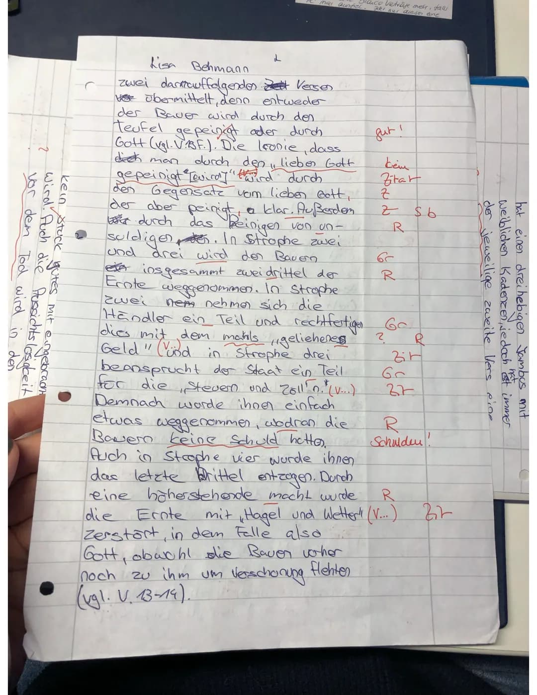 Klassenarbeit Nr. 2
Lyrikanalyse 10b
Schiller-Gymnasium Hameln
politische Lyrik
Aufgabe: Analysiere das Gedicht „Die rheinschen Weinbauern"