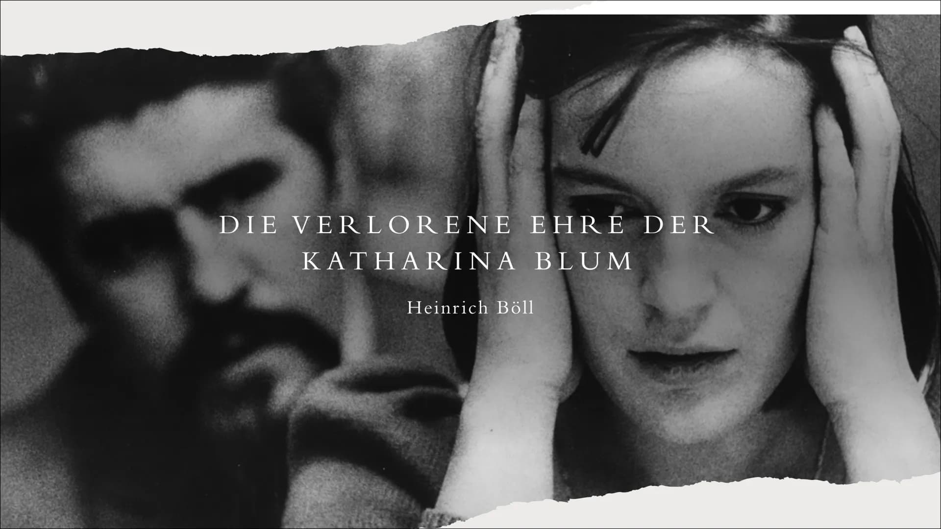 # DIE VERLORENE EHRE DER KATHARINA BLUM - HEINRICH BÖLL
## 1. Werkdaten
- Autor: Heinrich Böll
- Titel: Die verlorene Ehre der Katharina Bl