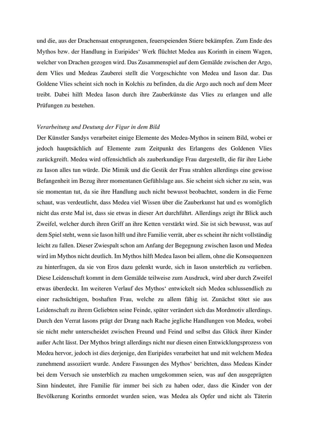 # Rezeption des Medea-Mythos: Bildende Kunst
Das Gemälde „Medea“ von Anthony Frederick Augustus Sandys entstand zwischen 1866 und 1868 und w