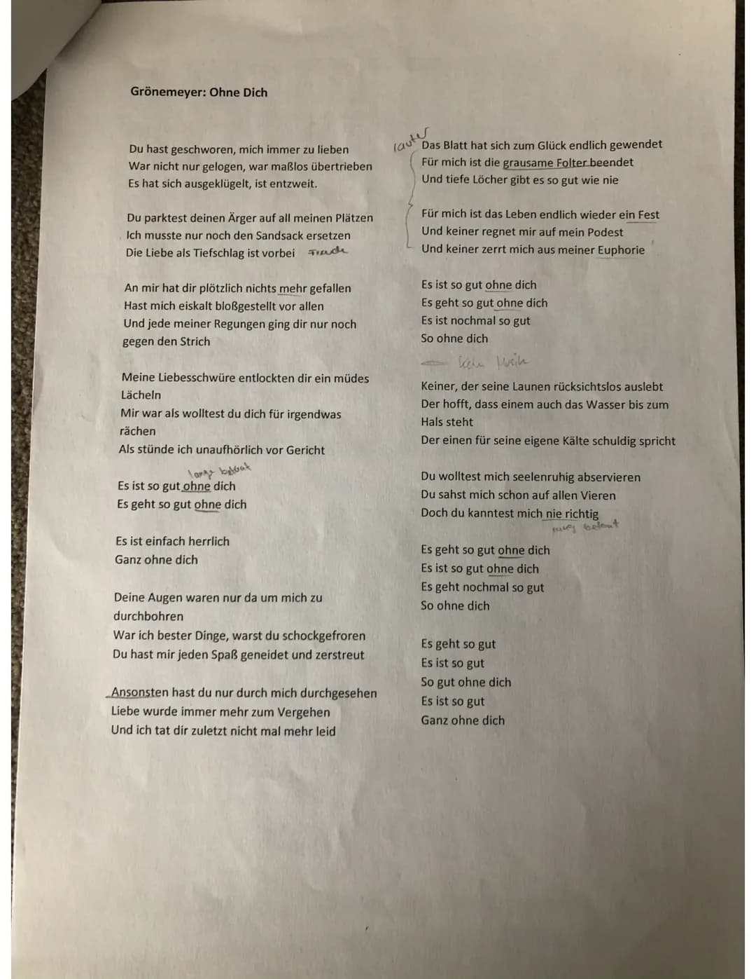 Arz) in dem Werk "Die Wetterfahne" fühlt sich das Lyrische
Ich von dem Wind ausgelacht. Es wird erkannt,
dass es mit der Treue nicht weit he