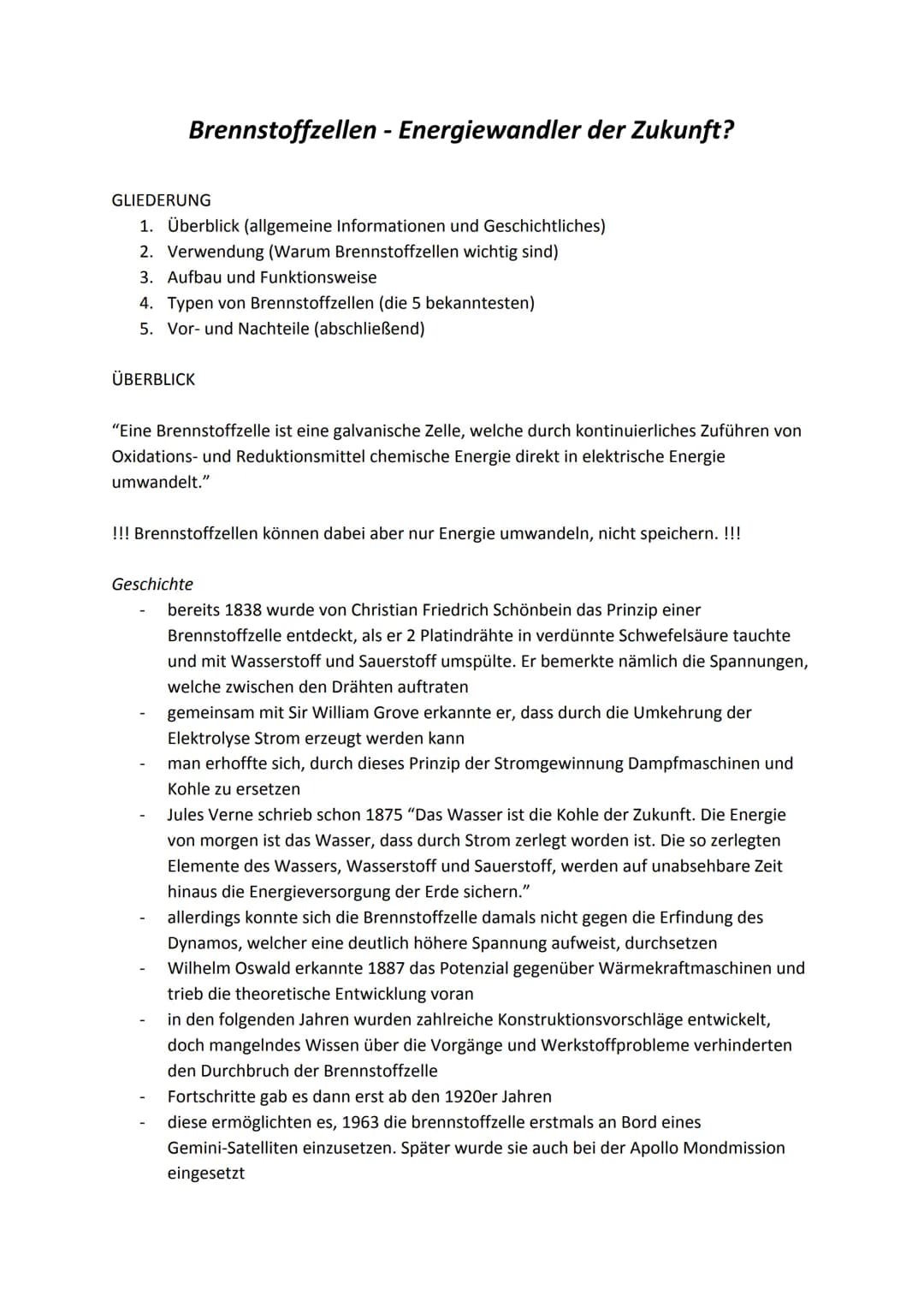 Brennstoffzellen - Energie der Zukunft – Seite 1