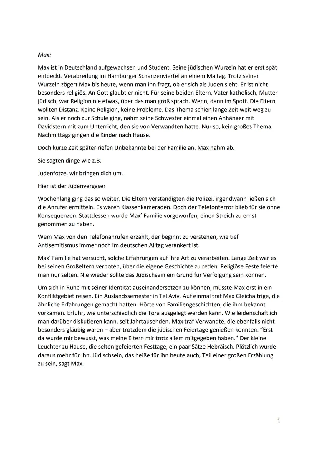 # Antisemitismus und Rassismus in der heutigen Zeit
## Vorfälle:
- Im April 2018 beschimpften und attackierten zwei Arabisch sprechende Mä