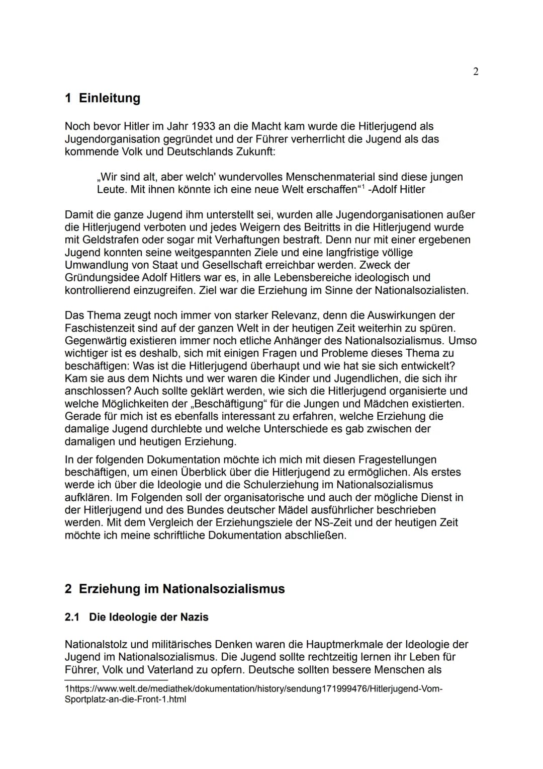 # Hitlerjugend – Nachwuchs für den Führer
## Die Erziehung im Sinne der Nationalsozialisten
Gleichwertige Feststellung von Schülerleistunge
