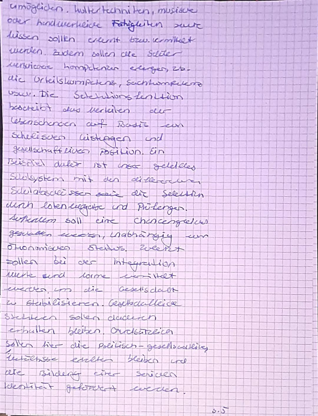 Name: Lea
# Schulische Sozialisation
## Aufgaben:
1. Formulieren Sie den Hauptgedanken des Textes und stellen Sie die wesentlichen Inhalt