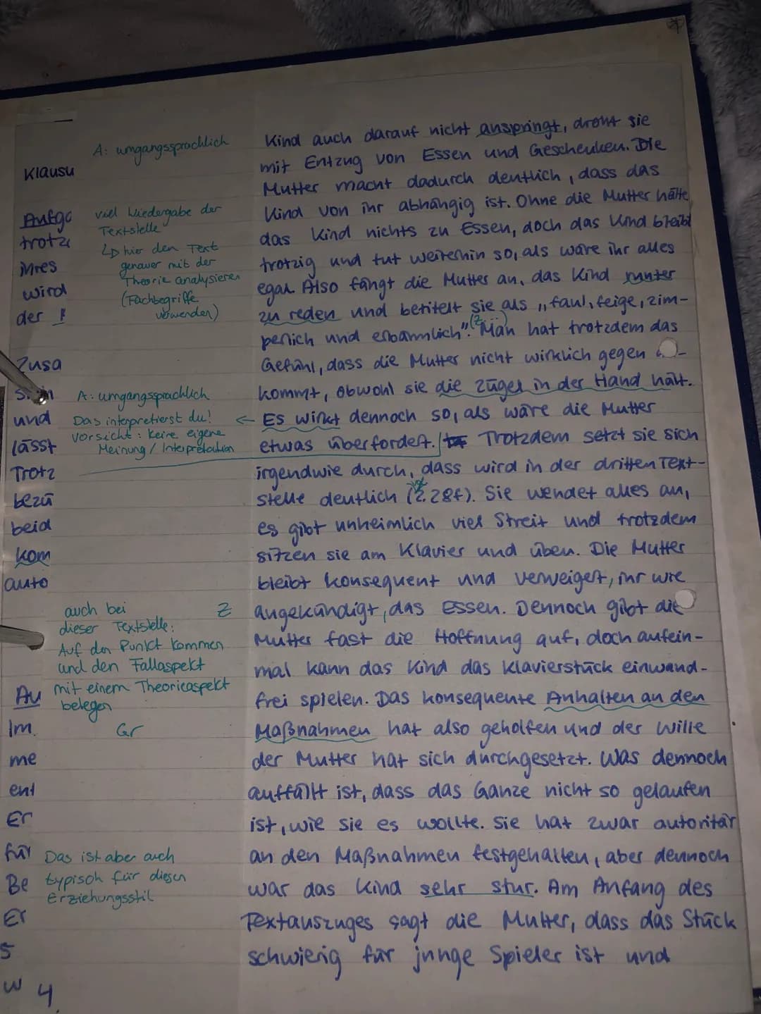 # S1 PA/Leg
Klausur Nr. 1 zu Erziehungsstilen
Erwartungshorizont „Der kleine weiße Esel"
Name: Jesy
Teilaufgabe I
Anforderungen
Die Schüleri