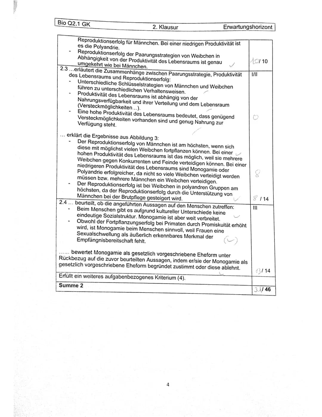 Bio Q2.1 GK
2. Klausur
Erwartungshorizont
# Aufgabe 1
Der Schüler/ Die Schülerin...
Name:
1.1... erläutert die Bedeutung von Homologie und