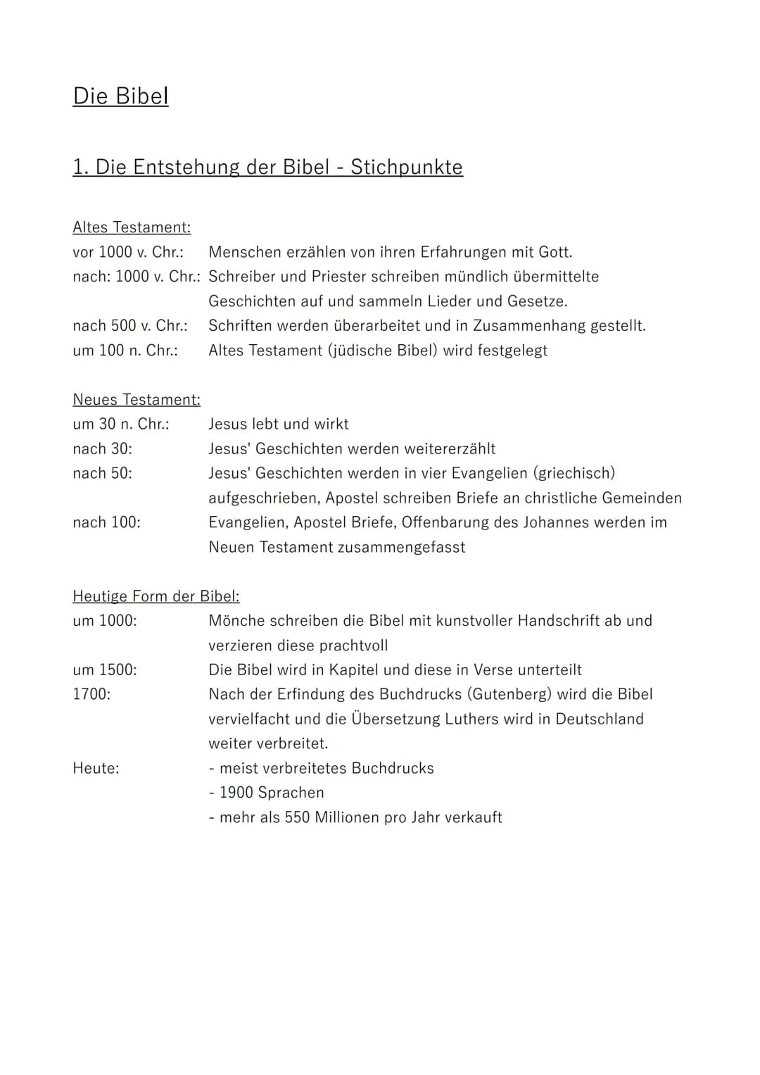 # 4. Textgattungen in der Bibel
Mythen:
* erzählt von Urzeitlichen Vorgängen zwischen Göttern, übernatürlichen Mächten, Helden und Menschen