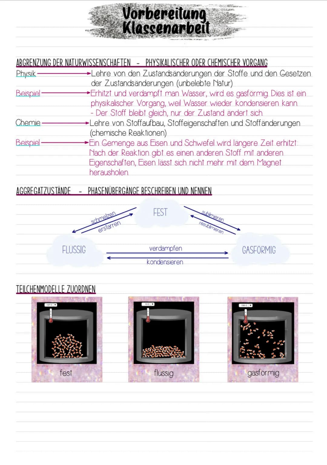 Stofftrennverfahren, Stoffeigenschaften, Destillation, Aggregatzustände – Seite 1