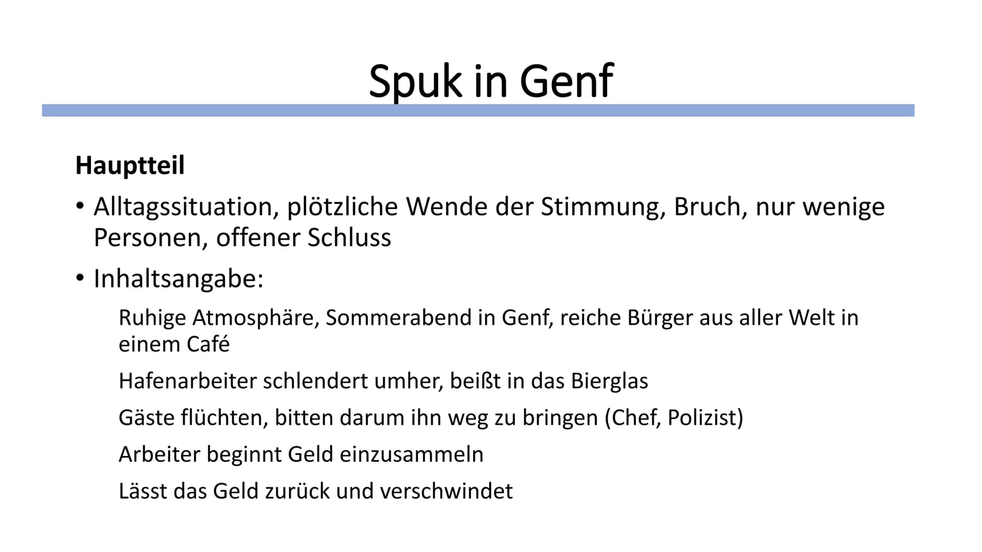 Aufgabe 2, Variante A:
Interpretation eines Kurzprosatextes
Name / Klasse / Datum # Gliederung
* Aufbau eines allgemeinen Interpretationsauf