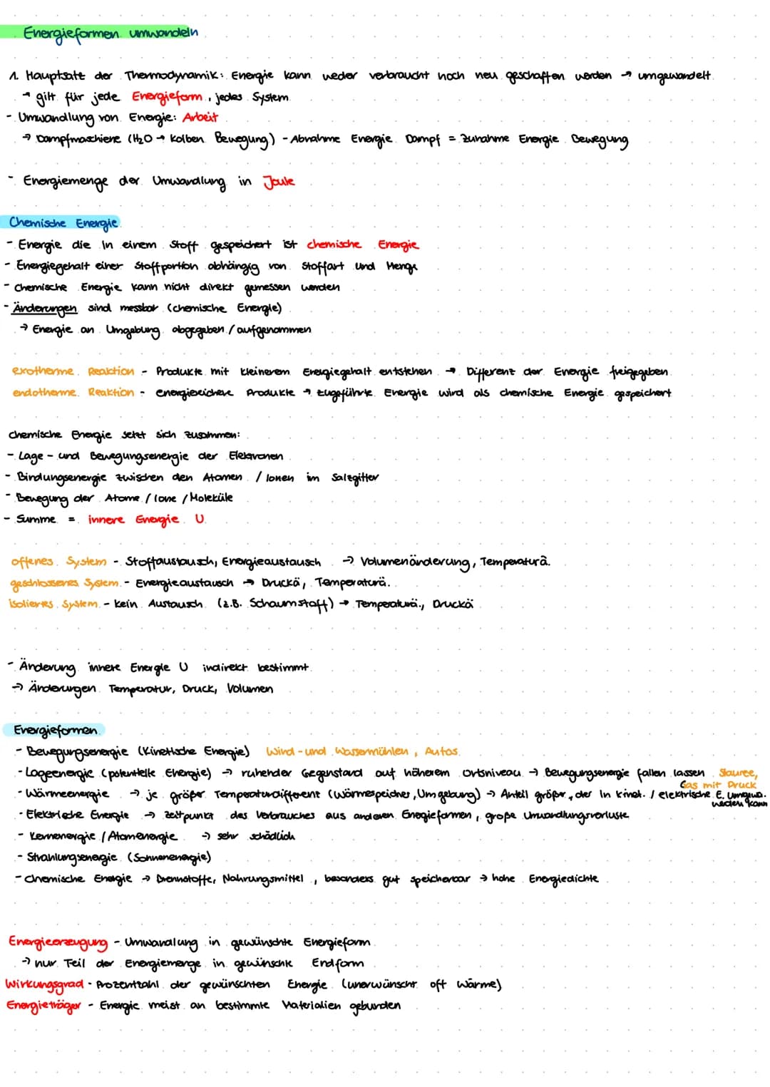 <p>Die Thermodynamik ist ein Teilgebiet der Physik, das sich mit der Beschreibung von Energieumwandlungen beschäftigt. Dabei wird der erste