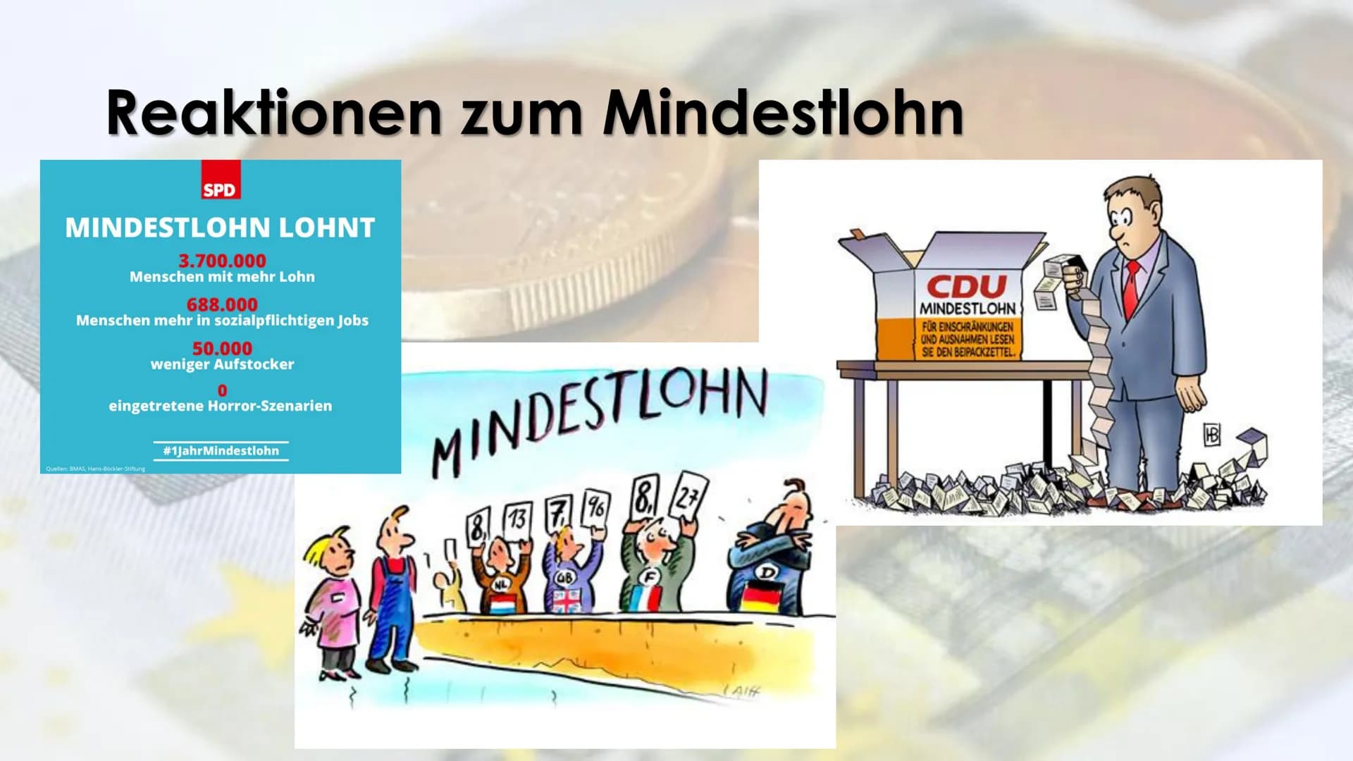 # Der gesetzliche Mindestlohn -
Wachstumsbremse oder Schutz ausgebeuteter
Arbeitnehmer?!
## Mindestlohn:
Der Mindestlohn ist der rechtlich