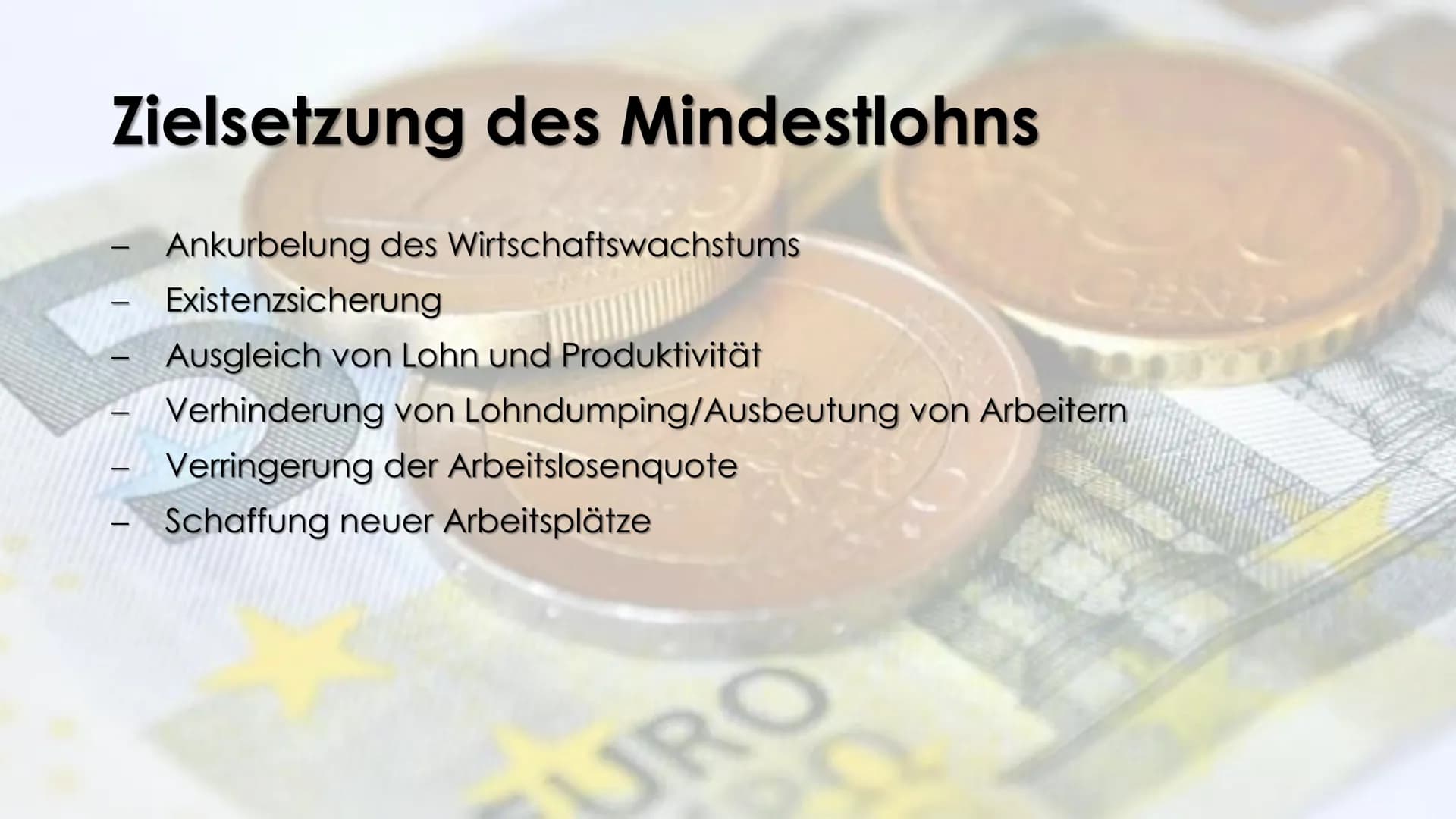 # Der gesetzliche Mindestlohn -
Wachstumsbremse oder Schutz ausgebeuteter
Arbeitnehmer?!
## Mindestlohn:
Der Mindestlohn ist der rechtlich
