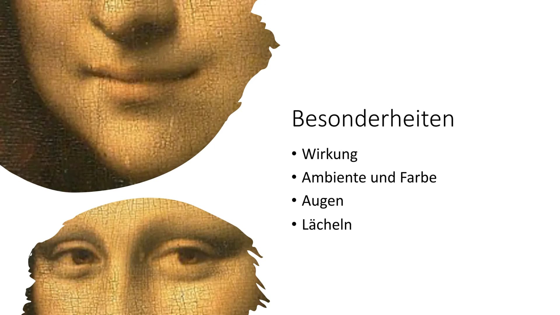 Mona Lisa # Mona Lisa
* Ölgemälde
* Leonardo da Vinci
* Aus der Hochphase der italienischen Renaissance
* Nach Lorentinerin Lisa del Giocond