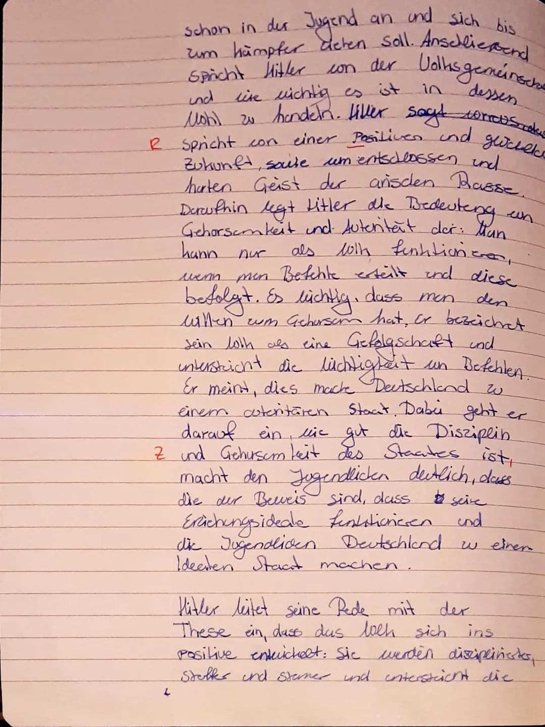# Pädagoginhlausur Ur. 1
1.1 Bei dem wrliegenden Text trondelt.
es sich um eine Rede Adolf Hitlers,
welde er in Nürnberg 1935 am Reichspart