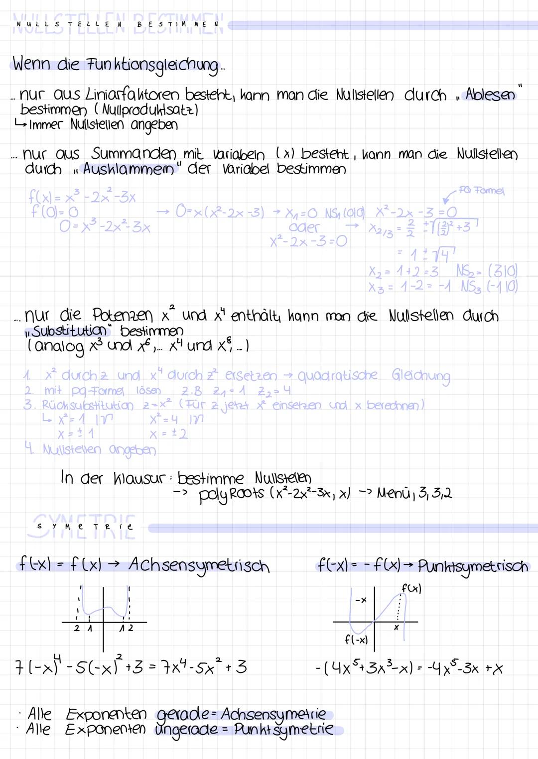 <p>Es gibt 4 Verläufe für die Potenzfunktion f(x)=a*x^n:</p>
<ol>
<li>Gerader Exponent (n gerade; a>0)</li>
</ol>
<ul>
<li>Beispiel: f(x