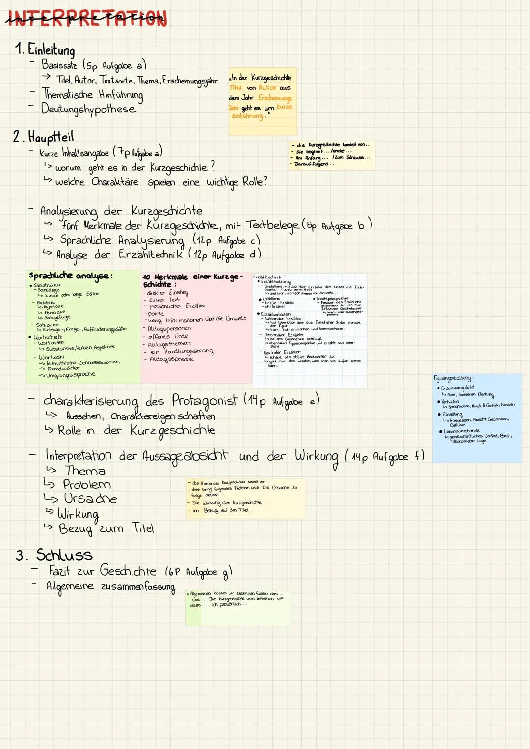 Interpretation einer Kurzprosa