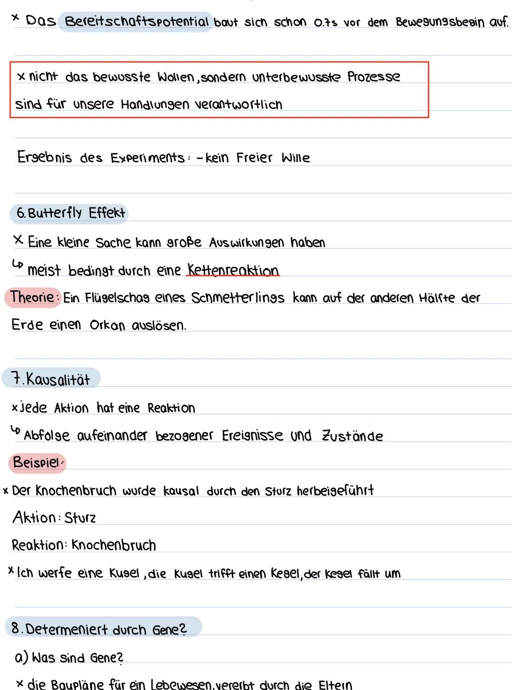 Ethikarbeit 18.03.22
* Willensfreiheit/Handlungsfreiheit (erklären + erkennen)
* Determenismus / Indeterminismus (früher Gott, heute Natur)