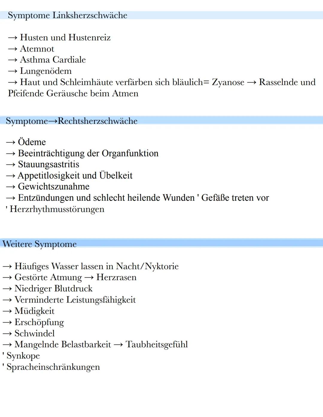 Herzinsuffizienz
Körper hilft sich selber durch vasokonstriktion (stellt Gefäße eng/ Blutdruck steigt an)
Harnproduktion wird unterdrückt
He