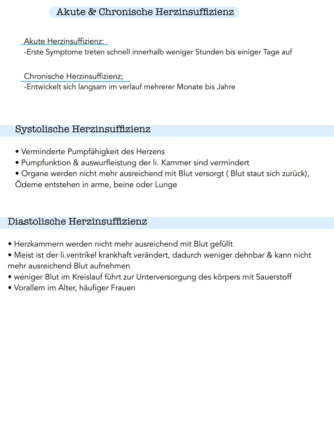 Herzinsuffizienz
Körper hilft sich selber durch vasokonstriktion (stellt Gefäße eng/ Blutdruck steigt an)
Harnproduktion wird unterdrückt
He