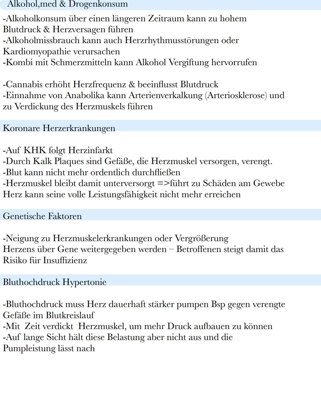 Herzinsuffizienz
Körper hilft sich selber durch vasokonstriktion (stellt Gefäße eng/ Blutdruck steigt an)
Harnproduktion wird unterdrückt
He