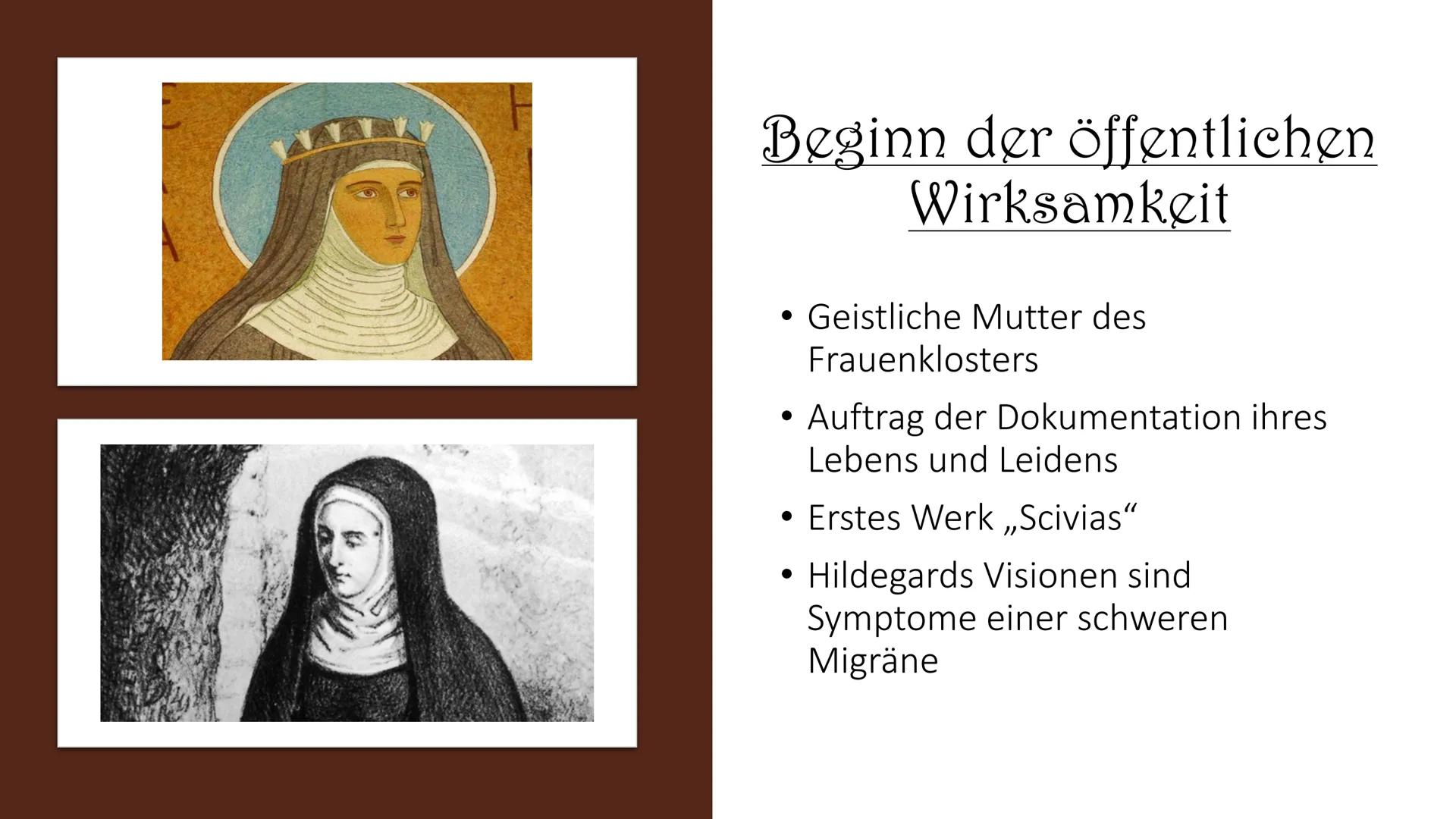 # SAINT
HILDEGARD
von BINGEN
Hildegard von
Bingen # Inhaltsverzeichnis
* Steckbrief
* Kindheit
* Beginn der öffentlichen Wirksamke