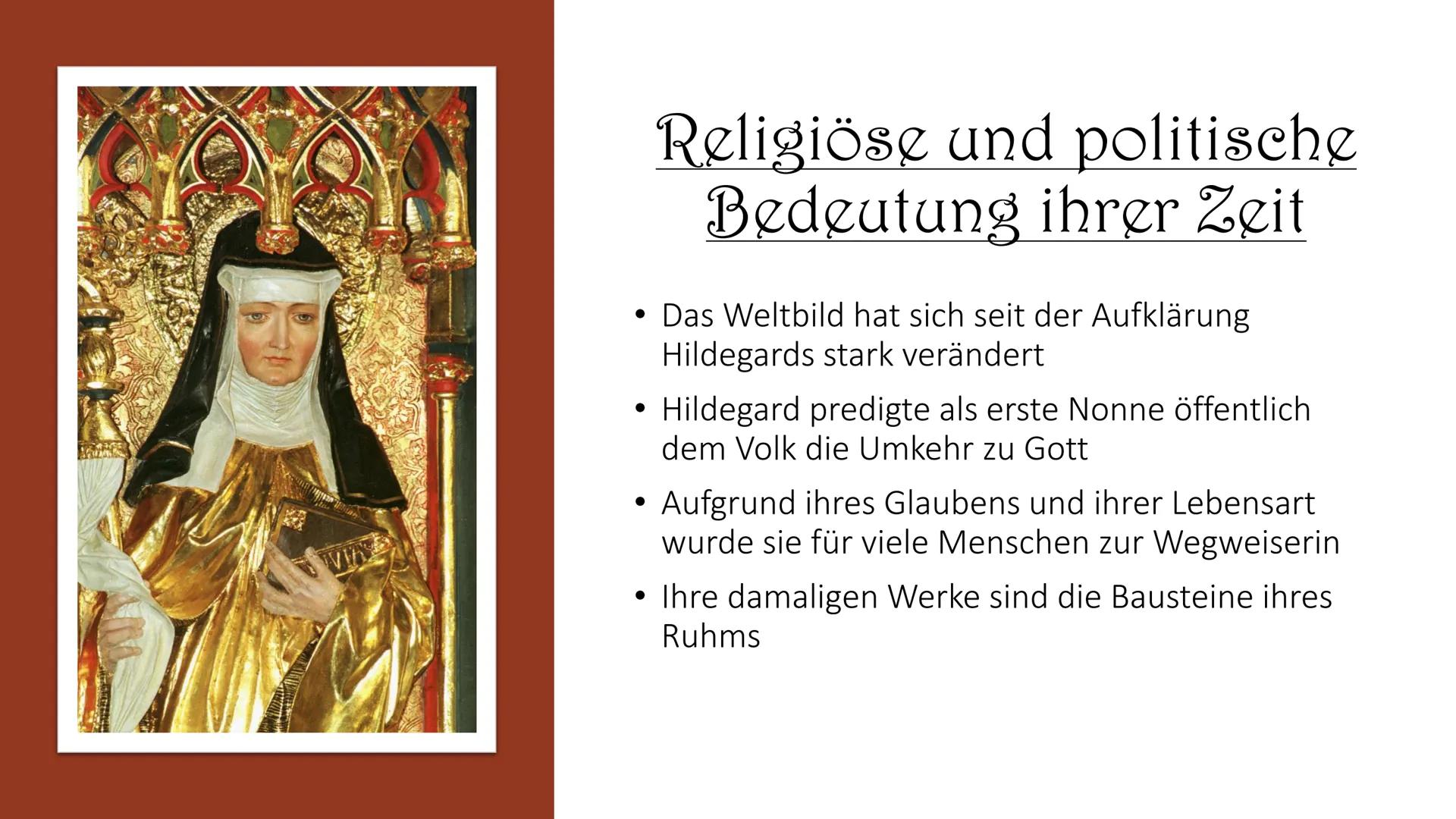 # SAINT
HILDEGARD
von BINGEN
Hildegard von
Bingen # Inhaltsverzeichnis
* Steckbrief
* Kindheit
* Beginn der öffentlichen Wirksamke