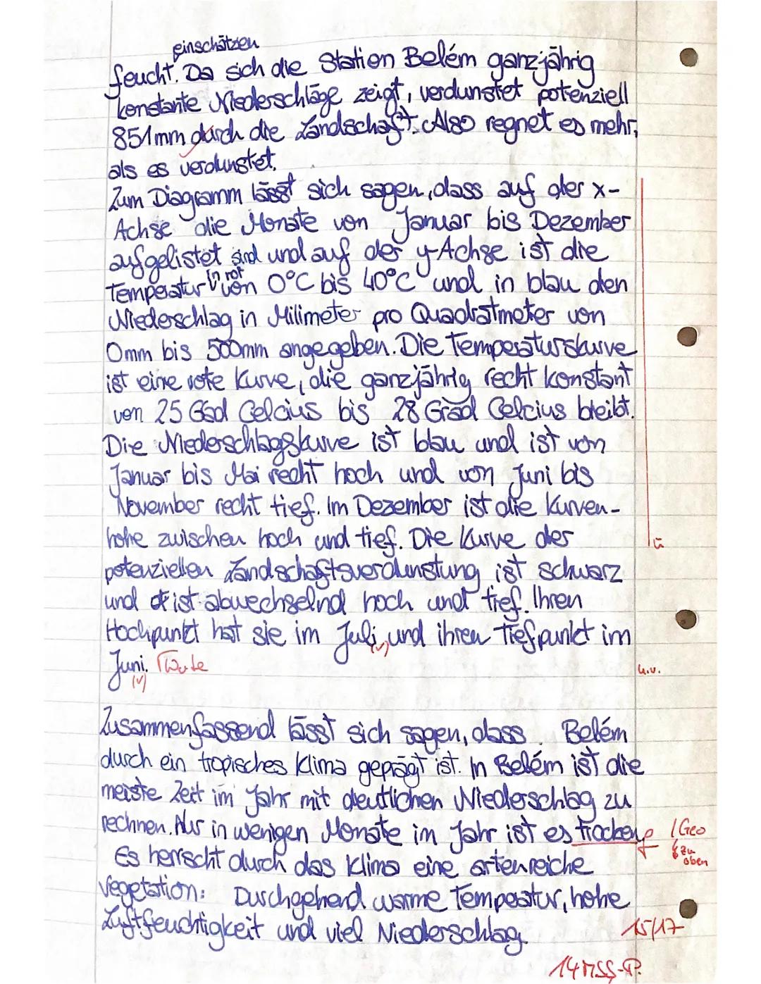 Edlunde Auswertung von Klimadiagramm: Belém
• auf
Die Stadt Belém liegt in der Südlichen Halbkugel auf IFS
dem Kontinent Sudamerika. Belém g