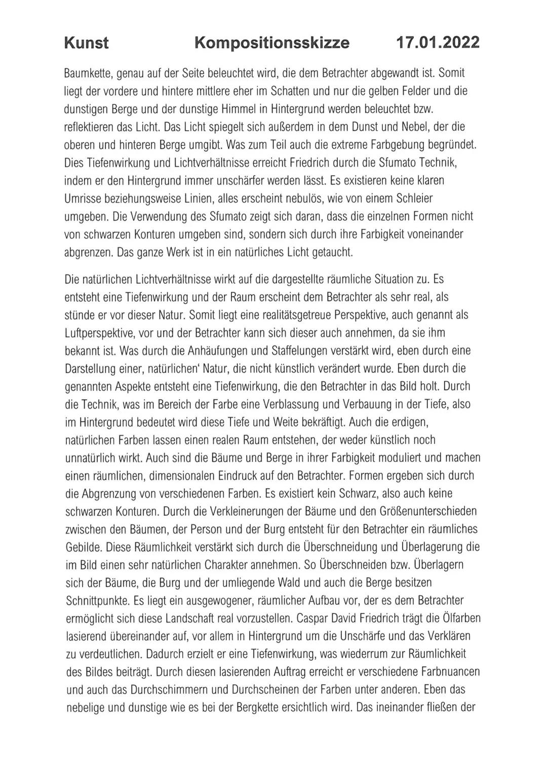 Kunst
Kompositionsskizze
Caspar David Friedrich Der Wanderer über dem Nebelmeer (1818)
Daten:
17.01.2022
Das Bild, ,,Der Wanderer über dem N