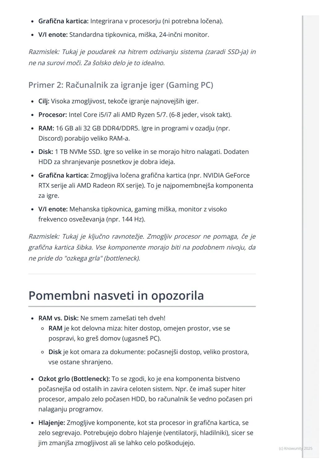 # Strojna oprema računalnika
## Uvod v strojno opremo
Strojna oprema (angl. hardware) so vsi fizični deli računalnika, ki se jih lahko
dot