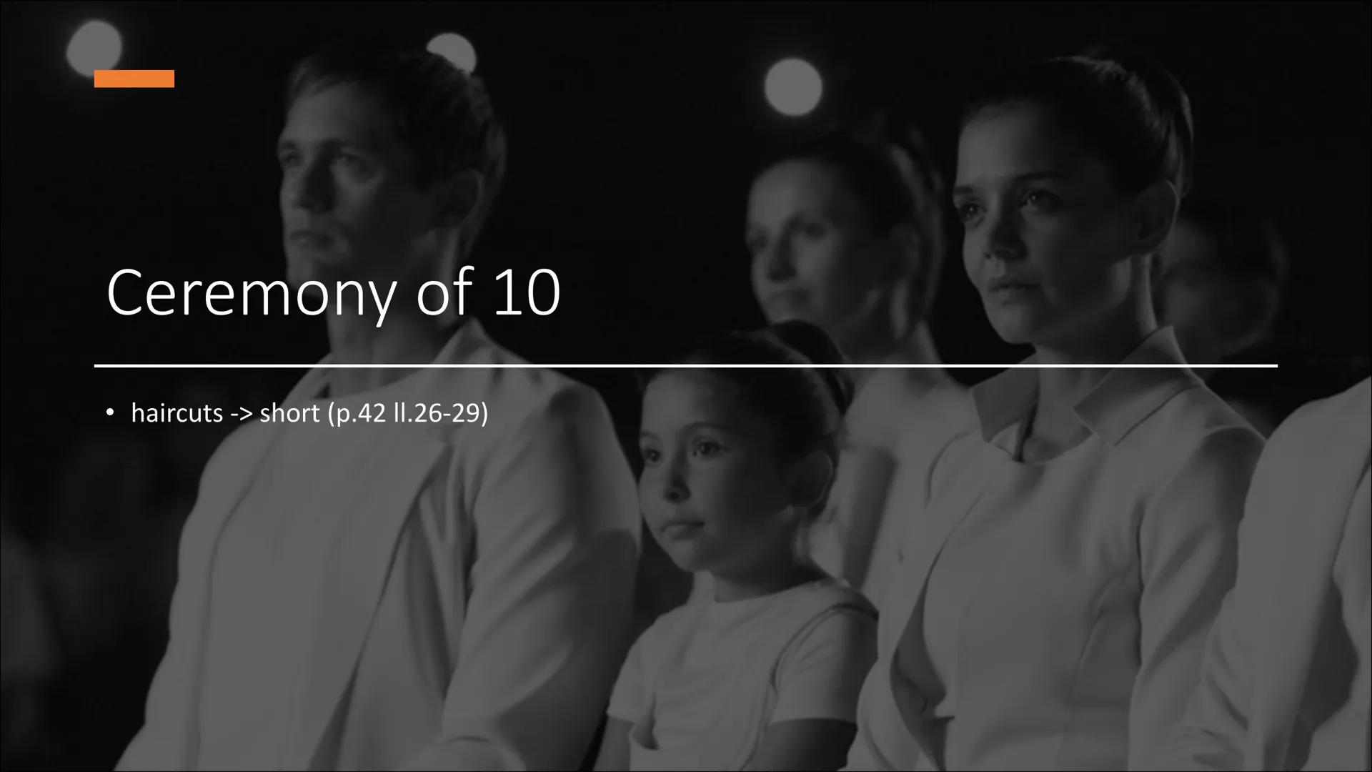 Ceremonies in
„The Giver" Table of Contents
.
.
Short summary
Ceremony of 1 (Naming Ceremony)
Ceremony of 3
Ceremony of 4
Ceremony of 7
Cere