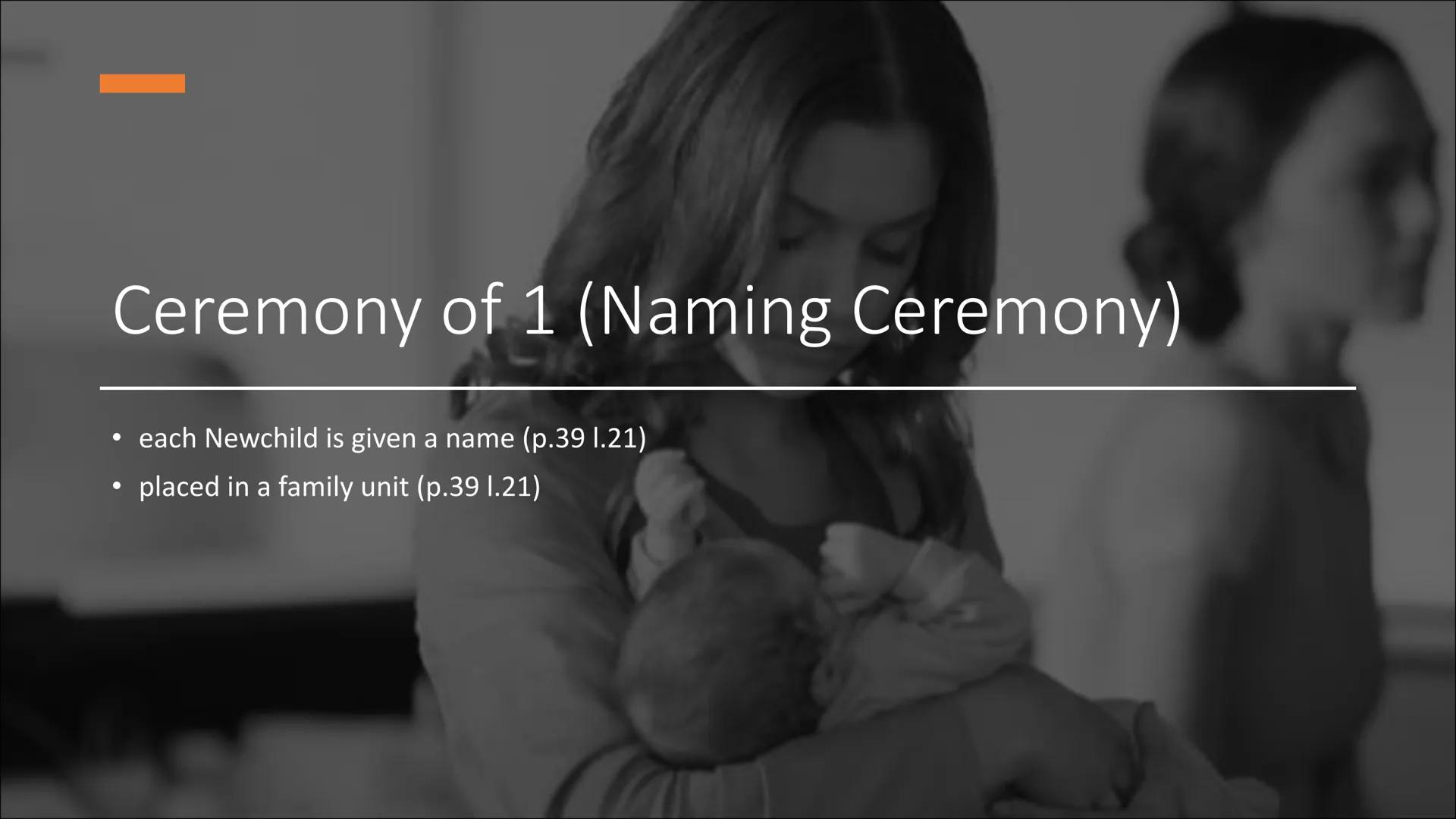 Ceremonies in
„The Giver" Table of Contents
.
.
Short summary
Ceremony of 1 (Naming Ceremony)
Ceremony of 3
Ceremony of 4
Ceremony of 7
Cere