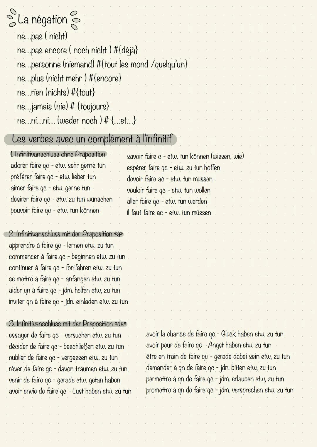 # Französisch
Le conditionnel présent
Bildung: je parlerais
tu parlerais
il parlerait
nous parlerions
vous parleriez
elles/ils parleraien